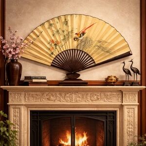 Vintage Elegant Asian-Inspired Decorative Fan in #0215262